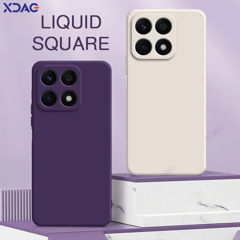 Luxury Cellphone Cases: Full Camera Protection Soft Square Liquid Silicone Back Cover