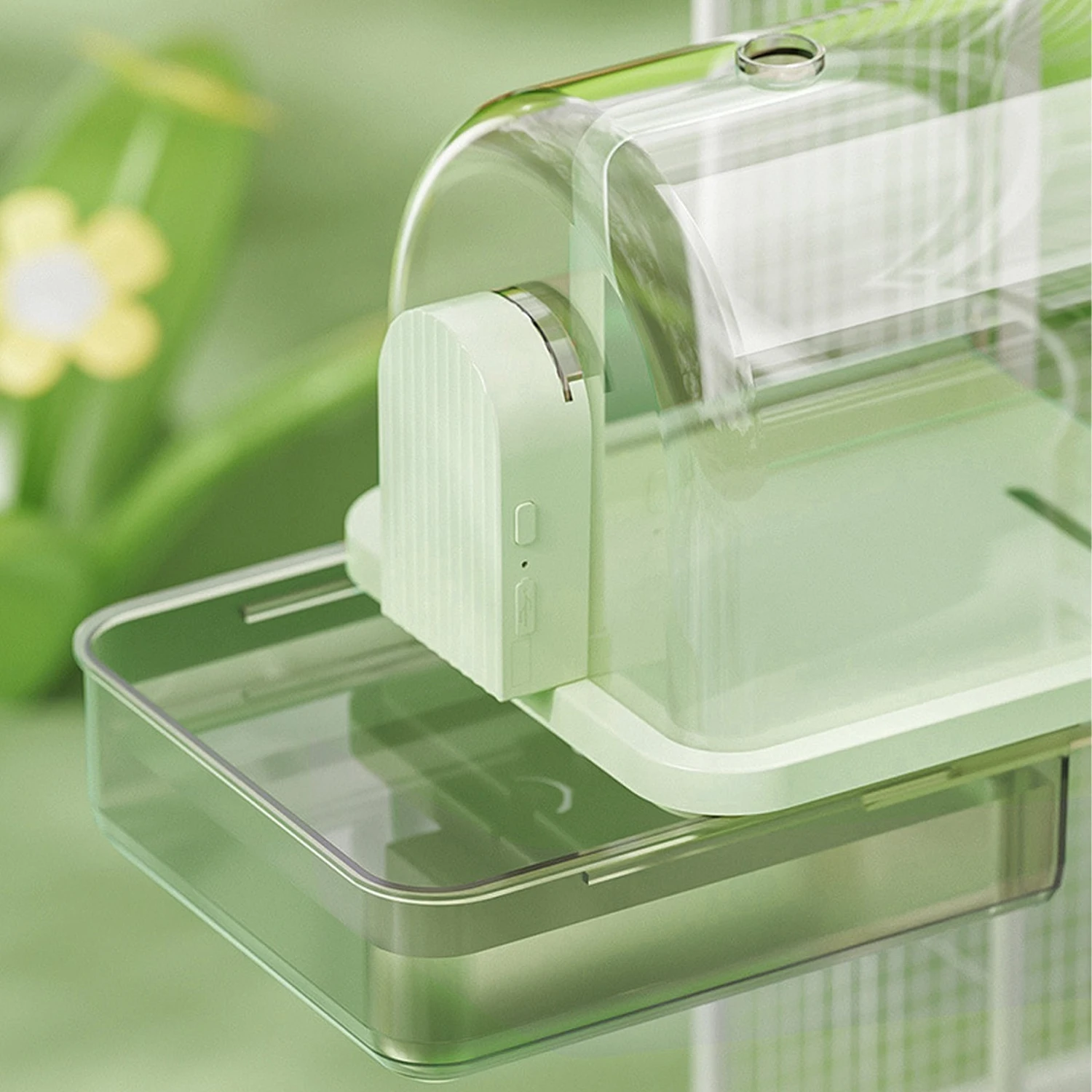 Smart Sensor Automatic Shower Box for Bird USB Electric Model Bathtub with Screw Hooks Clear Parrot Bathtub Hanging