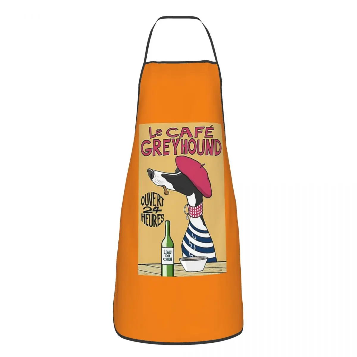 

Фартук Le Cafe Greyhound, шеф-повар, кухонный фартук, водонепроницаемый слюнявчик, картина для женщин и мужчин