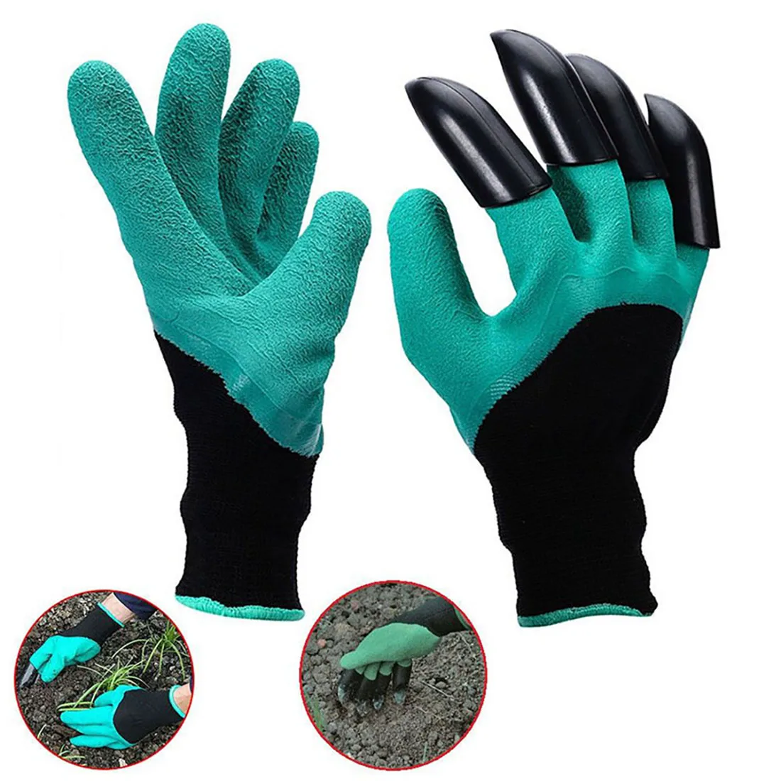 

1 Pair Digging Gloves Gardening Dipping Labor With Claws Vegetable Flower Planting And Grass Pull Tools Garden Accessories