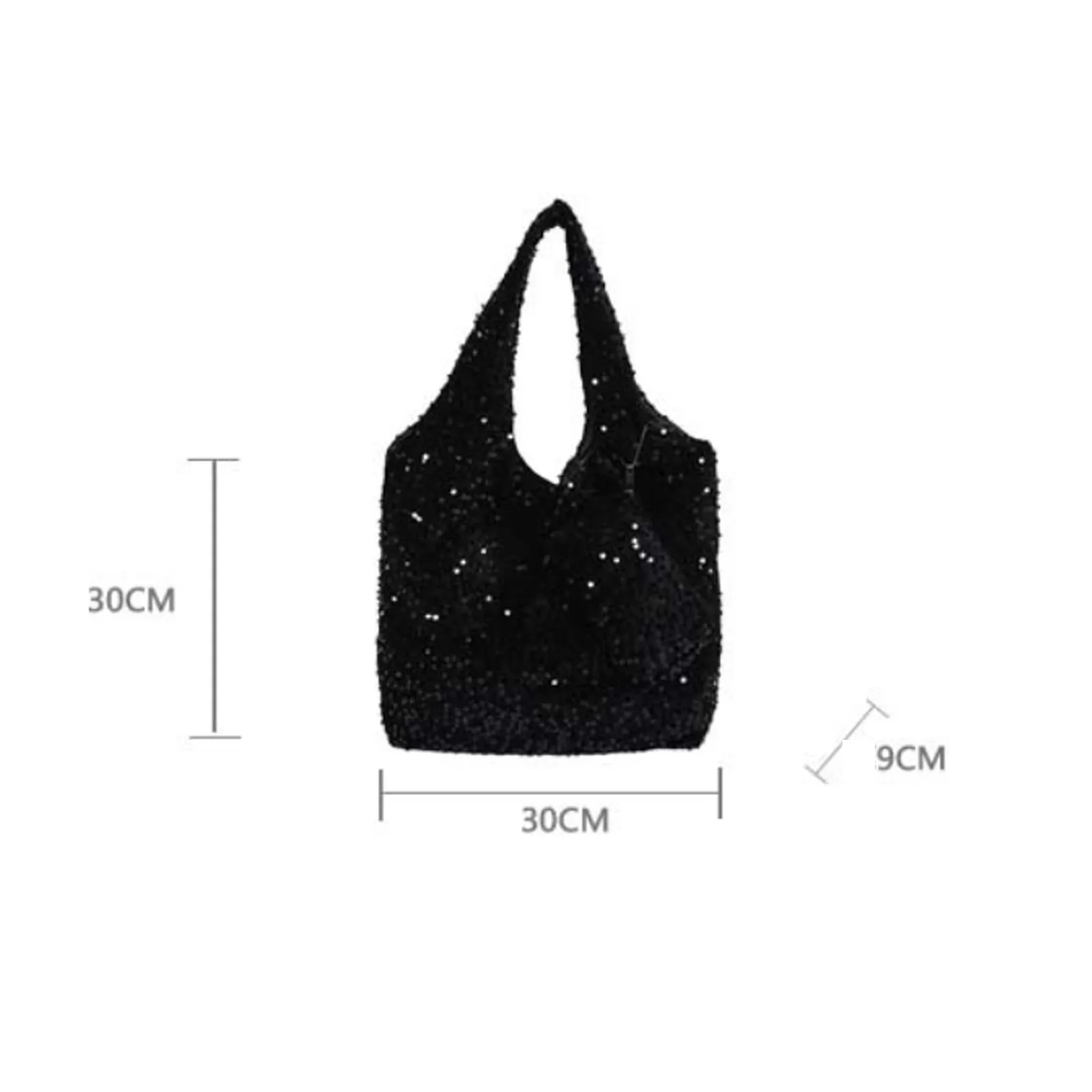 New Tote Bag For Women Sequin Shoulder Bag Trendy Hobo Bag Underarm Bag For Work Travel Large Capacity Shopping Bag