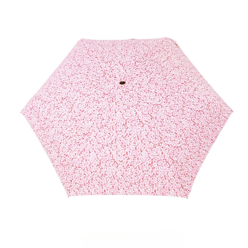 

Cat flat five-fold pocket sun umbrella women's sun protection UV protection ultra-light and small portable broken flower shade