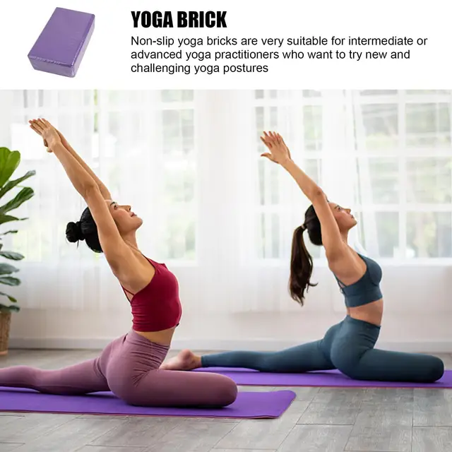Portable Yoga Bricks EVA Foam Non-Slip Yoga Blocks Fitness Pilates Equipment Dance Bricks Workout Meditation Training Supplies