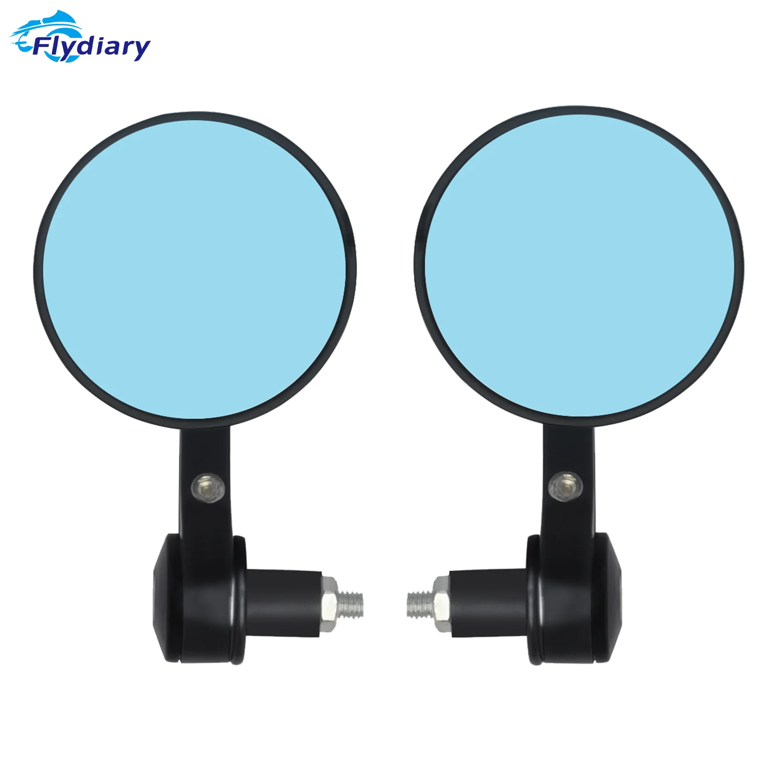 FLYDIARY Vintage Racer 22mm Motorcycle handle mirror 7/8inch black