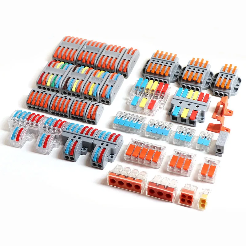 Conector de Cable eléctrico Universal, Terminal de Cable enchufable, conectores  rápidos, terminales divisores rápidos, 450V,24A,AWG20-13 - AliExpress