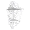 1 PCS 2 Tier Wall Mounted Carved Home Bathroom Corner Shower Storage Shelf Corner Shelf White Corner Display Rack For Decoration 1