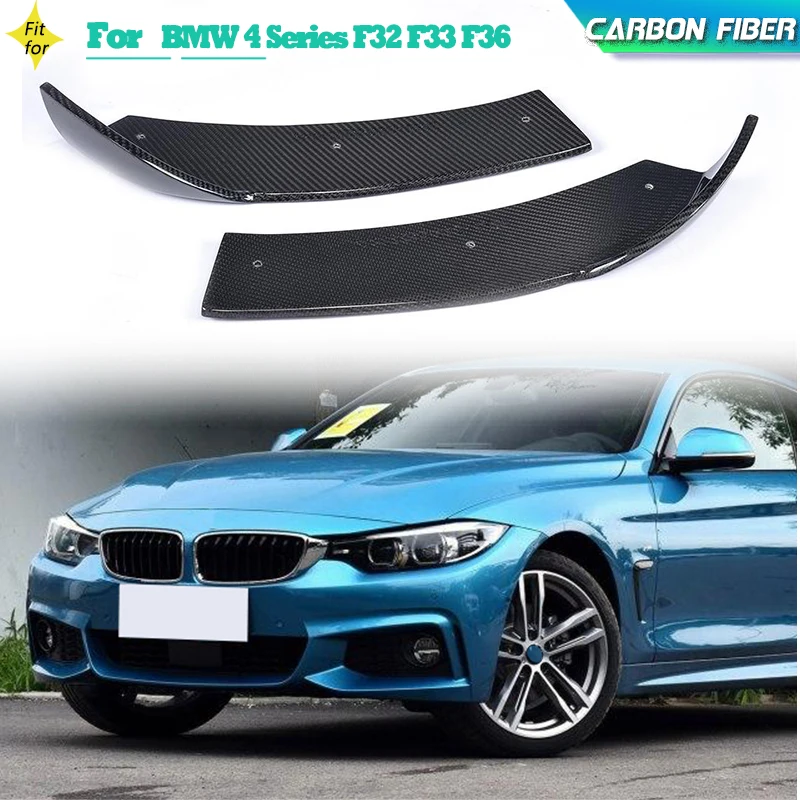 Carbon Fiber Car Front Bumper Splitters Lip For BMW 4 Series F32 F33 F36  M-Tech 2013-2017 Racing Flaps Front Splitters Guard - AliExpress