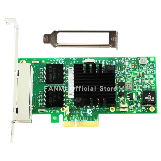 PCI-Express, INTEL I350T4V2 Carte réseau PCI-e, 4 x 10 / 100 / 1