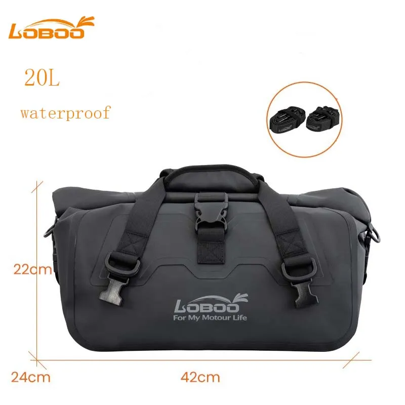 2 Borse Per Paraurti Moto Loboo | Impermeabili IPX6 Con Sistema Gonfiabile | Diametro 25 Mm