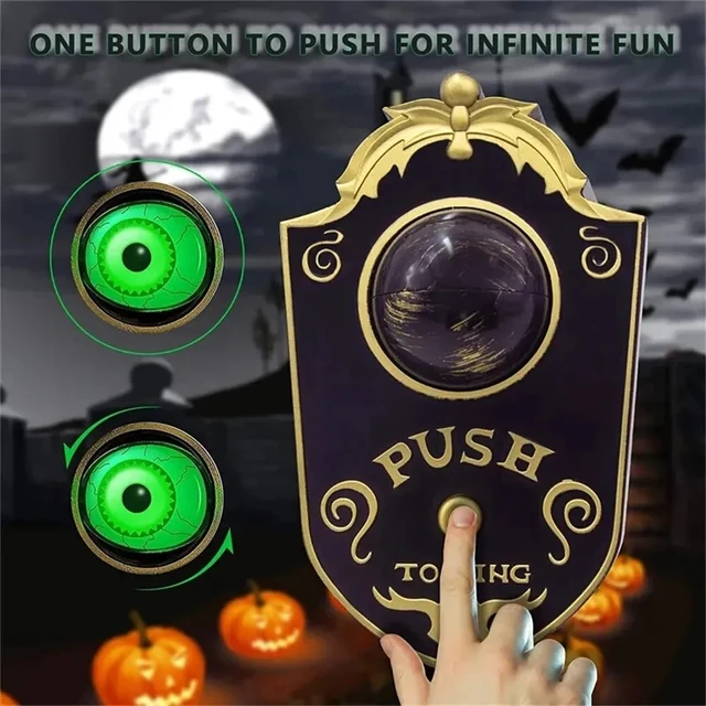 기발한 할로윈 분위기 연출을 위한 전기 야광 소리 장식 초인종 기발한 할로윈 분위기 연출을 위한 전기 야광 소리 장식 초인종