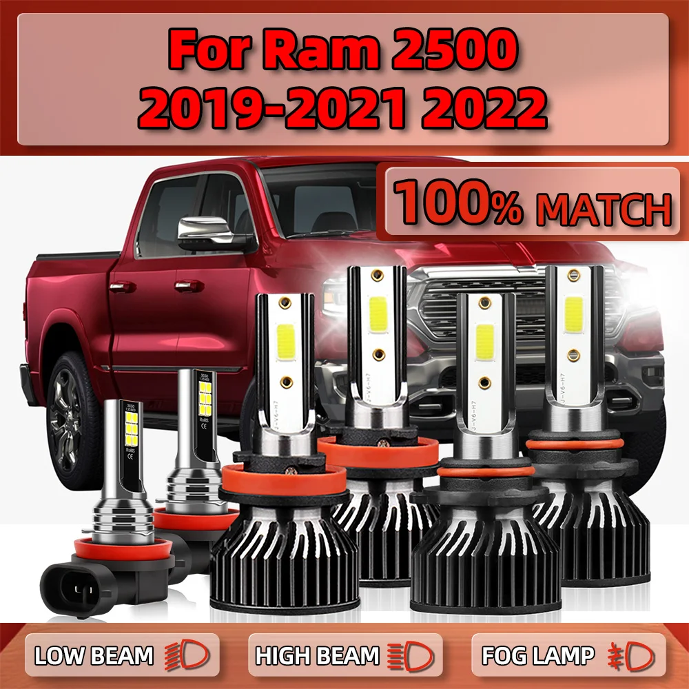 

Canbus LED Headlight Bulb 360W 60000LM Car Headlamp 6000K White 12V Auto Fog Lamp For Dodge Ram 2500 2019 2020 2021 2022