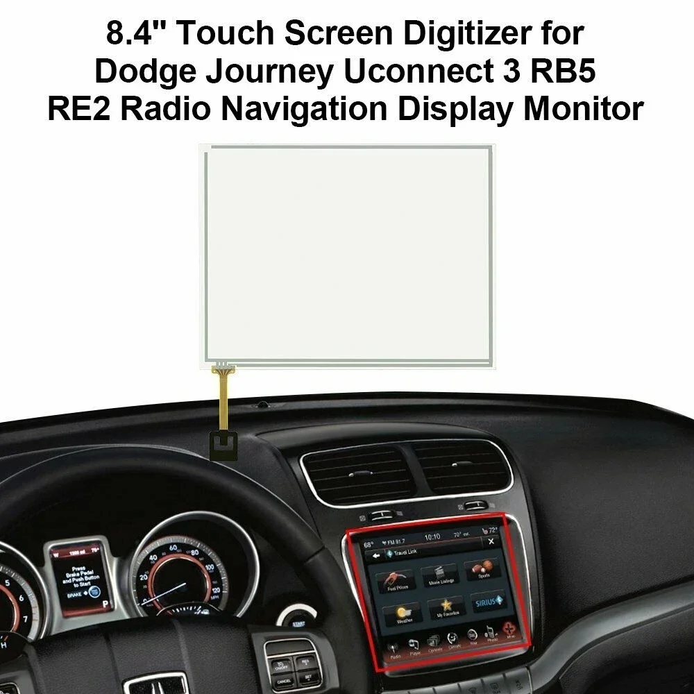 Digitalizzatore Touch Screen Da 8.4 "Per Dodge Journey Uconnect 3 Rb5 Re2 Radio Navi Unit