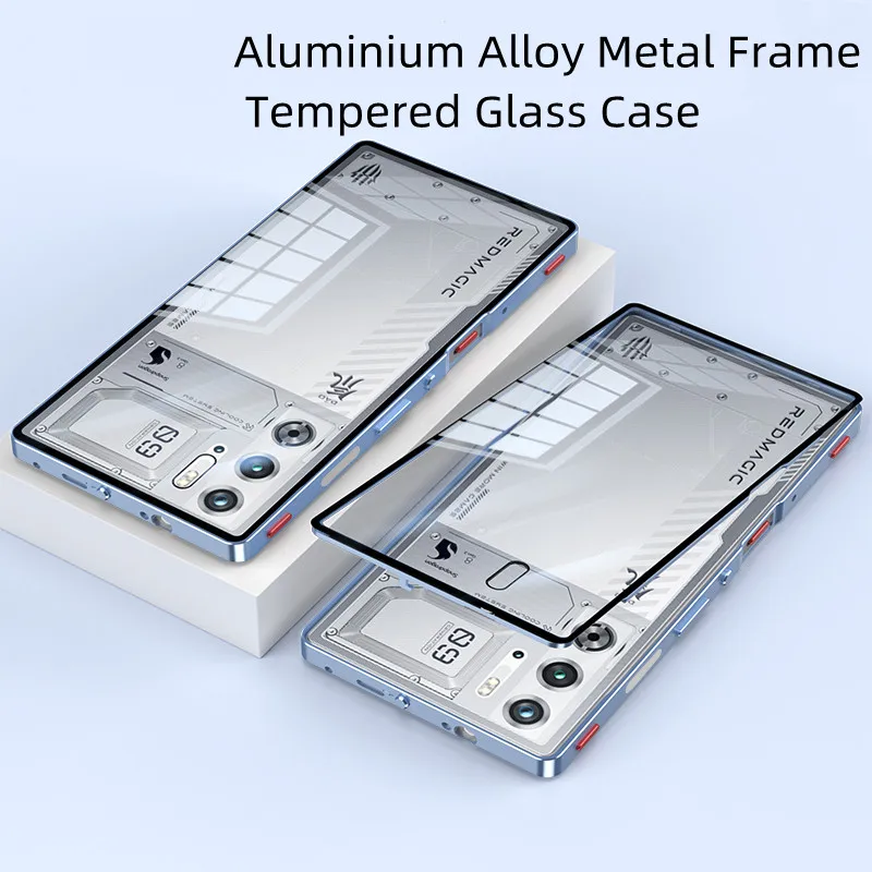 Premium Shockproof Aluminium Case with Tempered Glass & Camera Protection