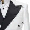Cenne Des Graoom 2023 New Wedding Suits for Men 2 Pcs Double-Breasted Black Jacket Tuxedo Pants Party Groomsmen Fashion Show 3