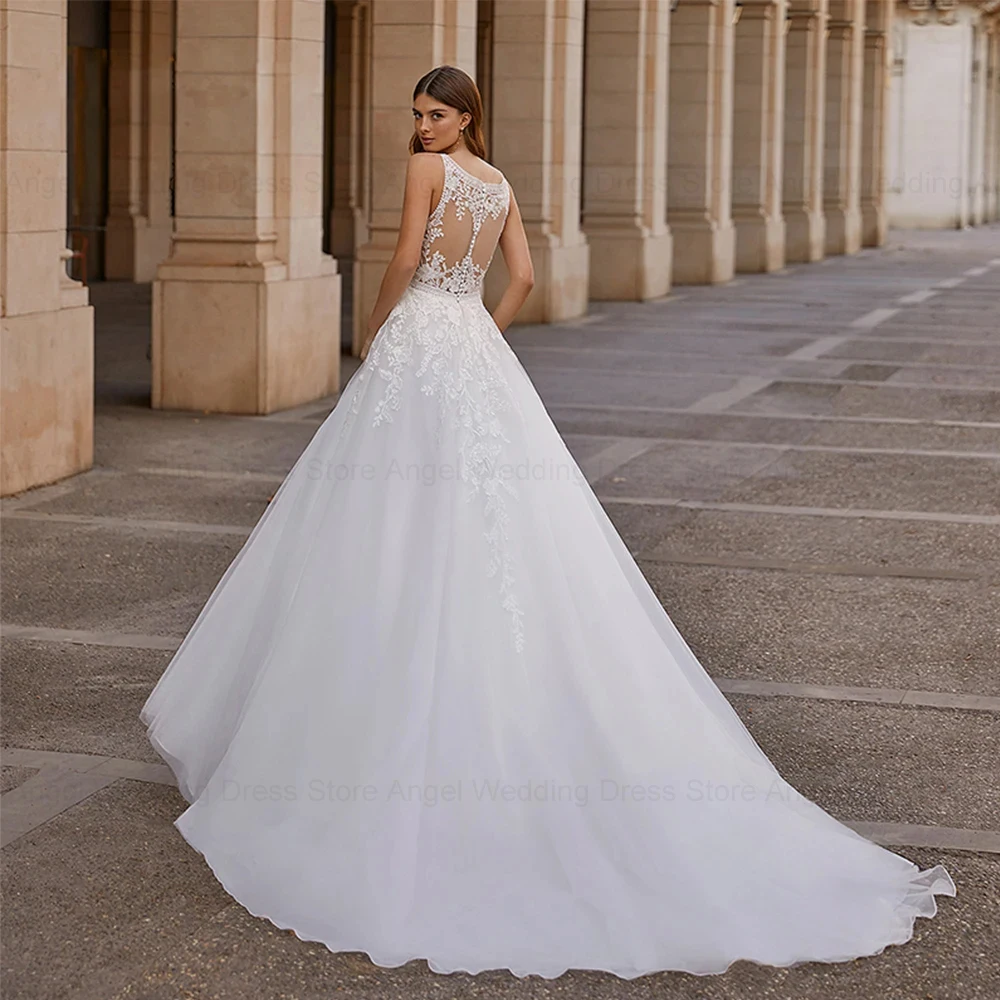 ANGEL Vintage Vestidos De Novia A-line Wedding Dresses Bridal Gown Appliques Sleeveless For Elegant Women 2024 Custom Made 2