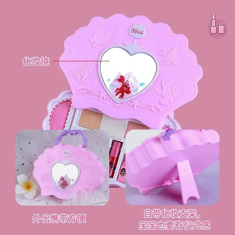 Disney Princess frozen 2 Original real Makeup Toy Set  Girl Gift Playhouse Fashion Toys 6