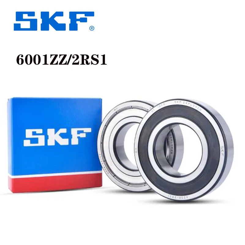 

100% SKF Original Import Bearings 6001ZZ 6001-2RS1 12*28*8mm Deep Groove Ball Bearing ABEC-9 High Speed Metal Rubber Cover Cages