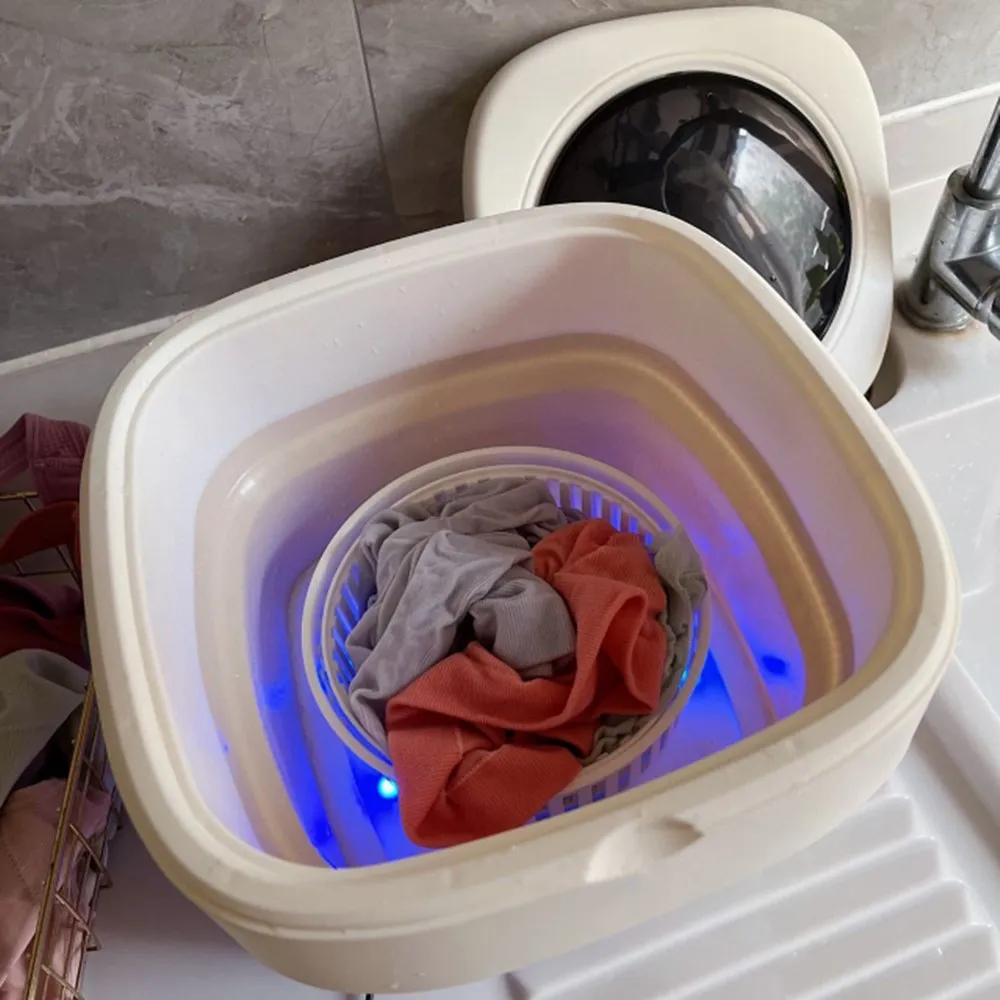 Portable Mini Washing Machine 4.5l Capacity Small Underwear Sock Cleaning  One-key Start Mini Washer For Home Travel - Portable Washing Machine -  AliExpress