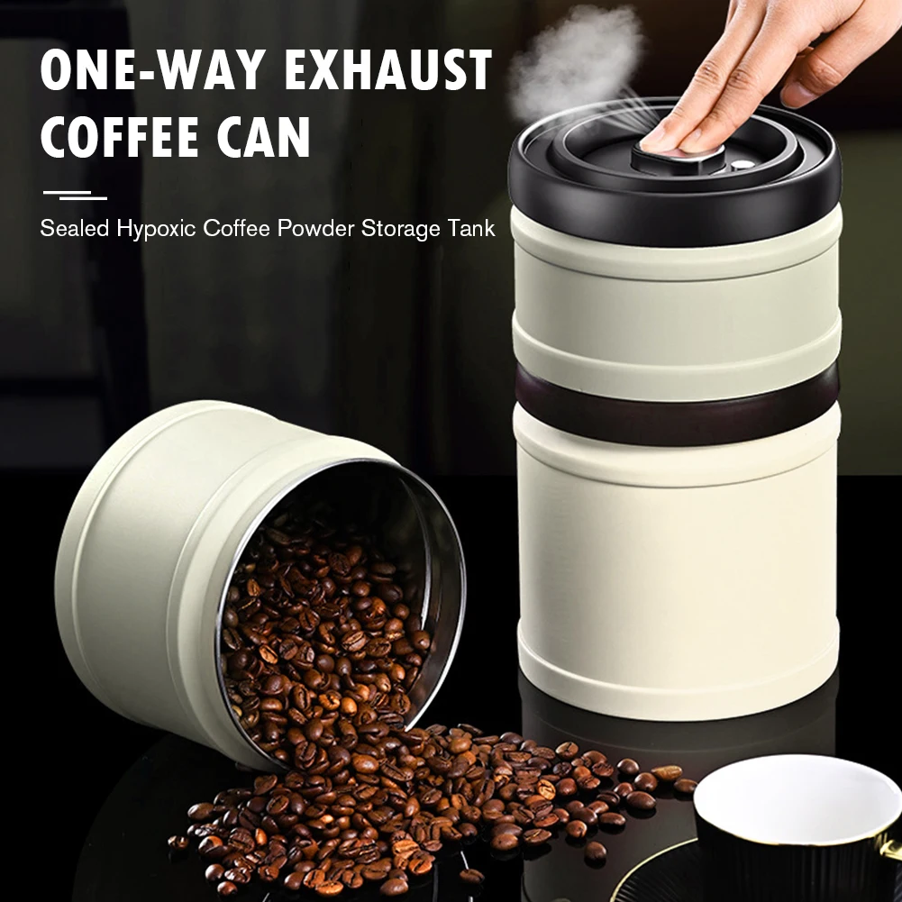 Vakuum Dichtung Kaffee Bohnen Kanister Luftdicht Edelstahl Küche  Lebensmittel Lagerung Container Für Kaffee Bohnen Tee 750/1100/1600ml -  AliExpress