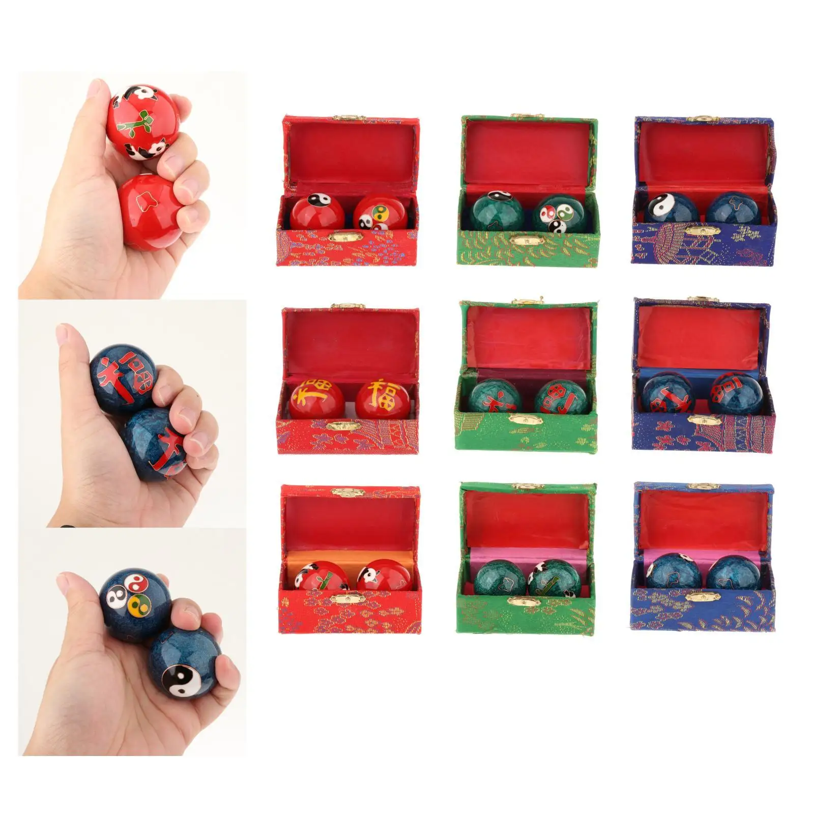 Hand Massage Balls Storage Box Fitness Exerciser 2Pcs massage ball,fitness ball