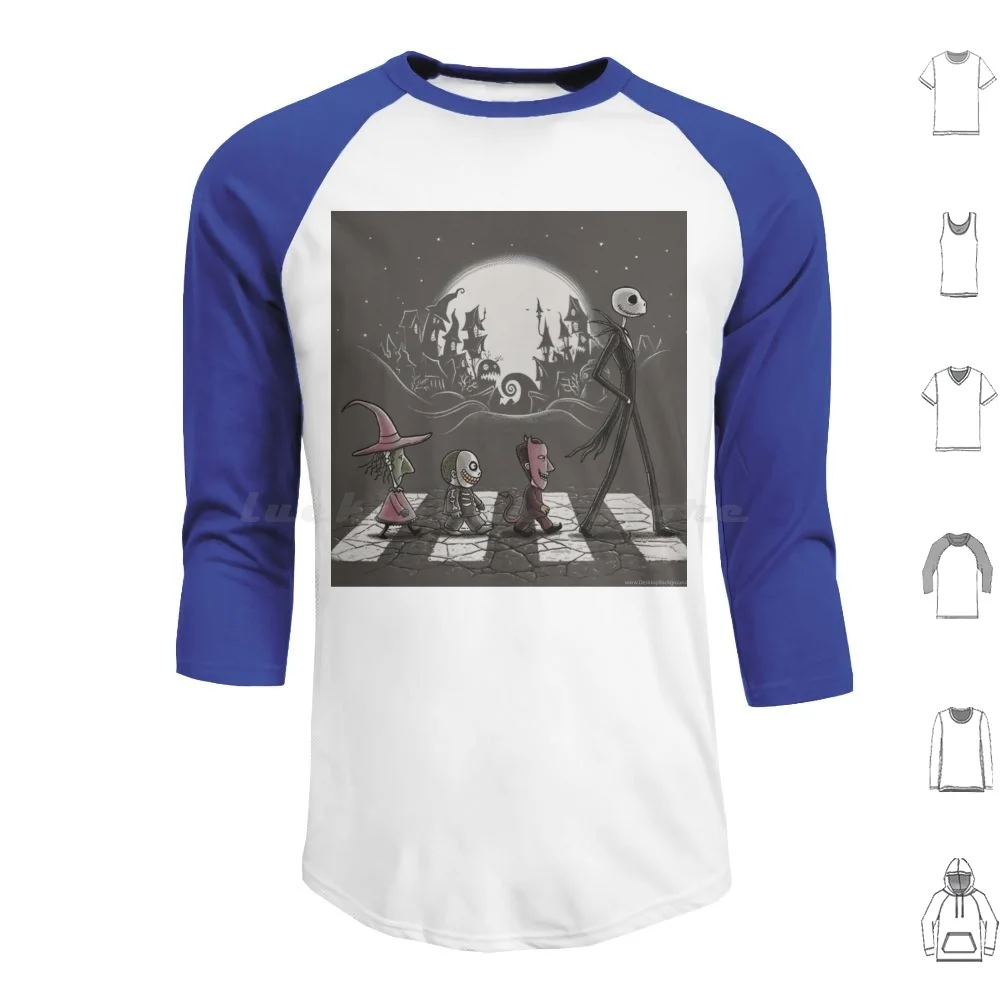 Lock , Shock & Barrel Felpe Manica Lunga Nightmare Before Christmas Tim Burton Jack Halloween Creapy Barrel Nbc Spooky