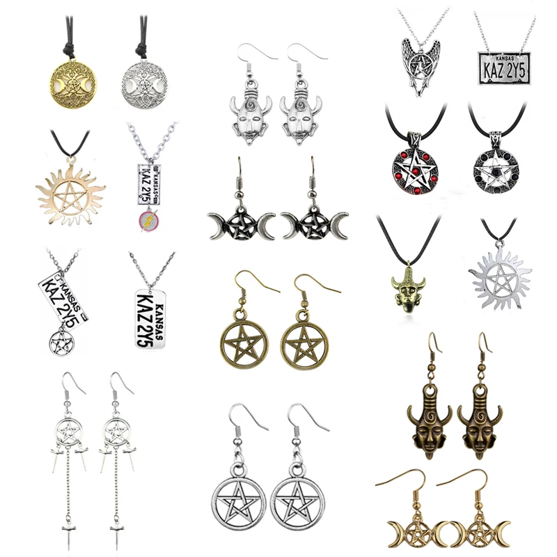 Ciondolo Supernatural a Forma di Stella a Cinque Punte di Dean, Collana Raffinata con Stella Traforata per Unisex