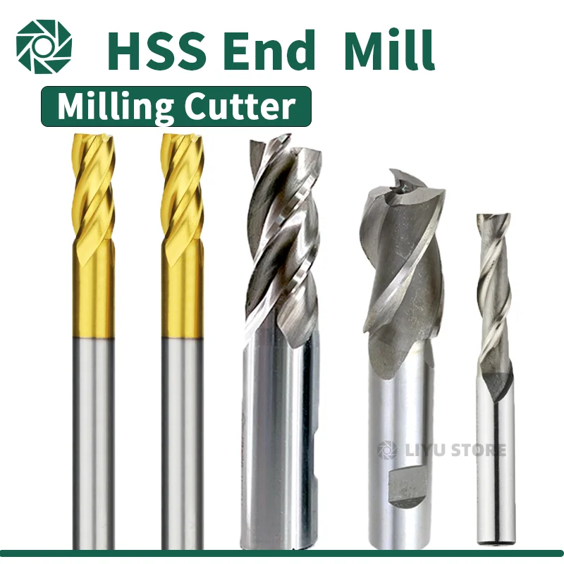 HSS 금속 커터 엔드 밀, Co8 코발트 코팅 알루미늄 밀링 커터, CNC 비트 밀링 머신 도구, 절삭 공구