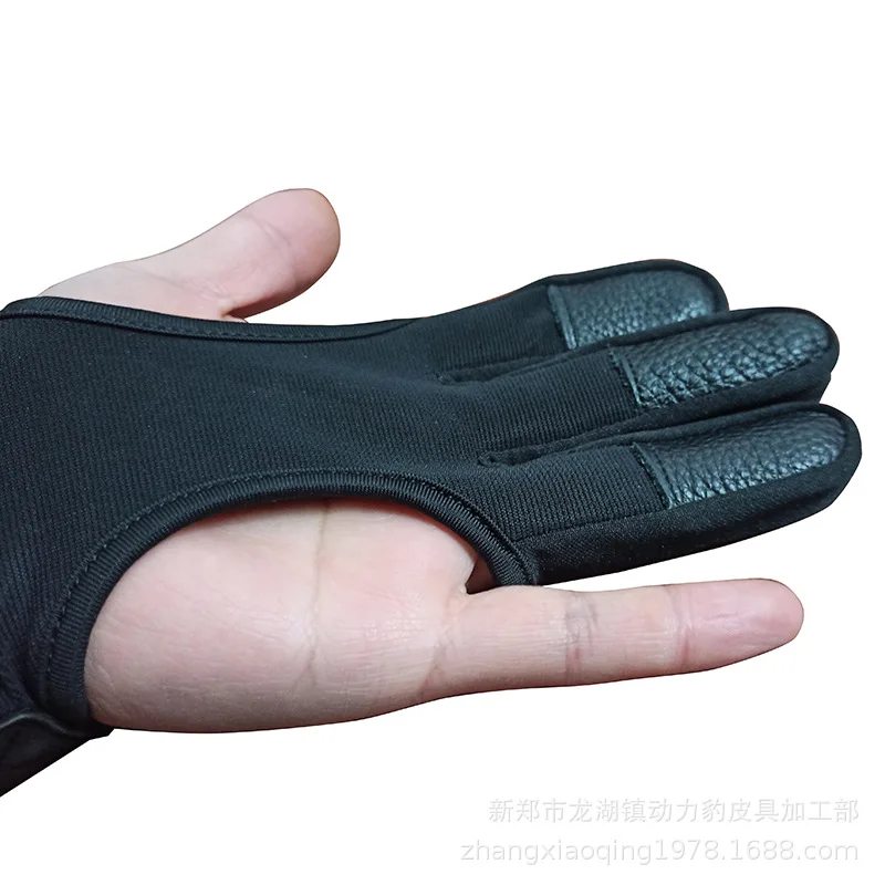 Archery 3 Fingers Protective Gloves 1pc