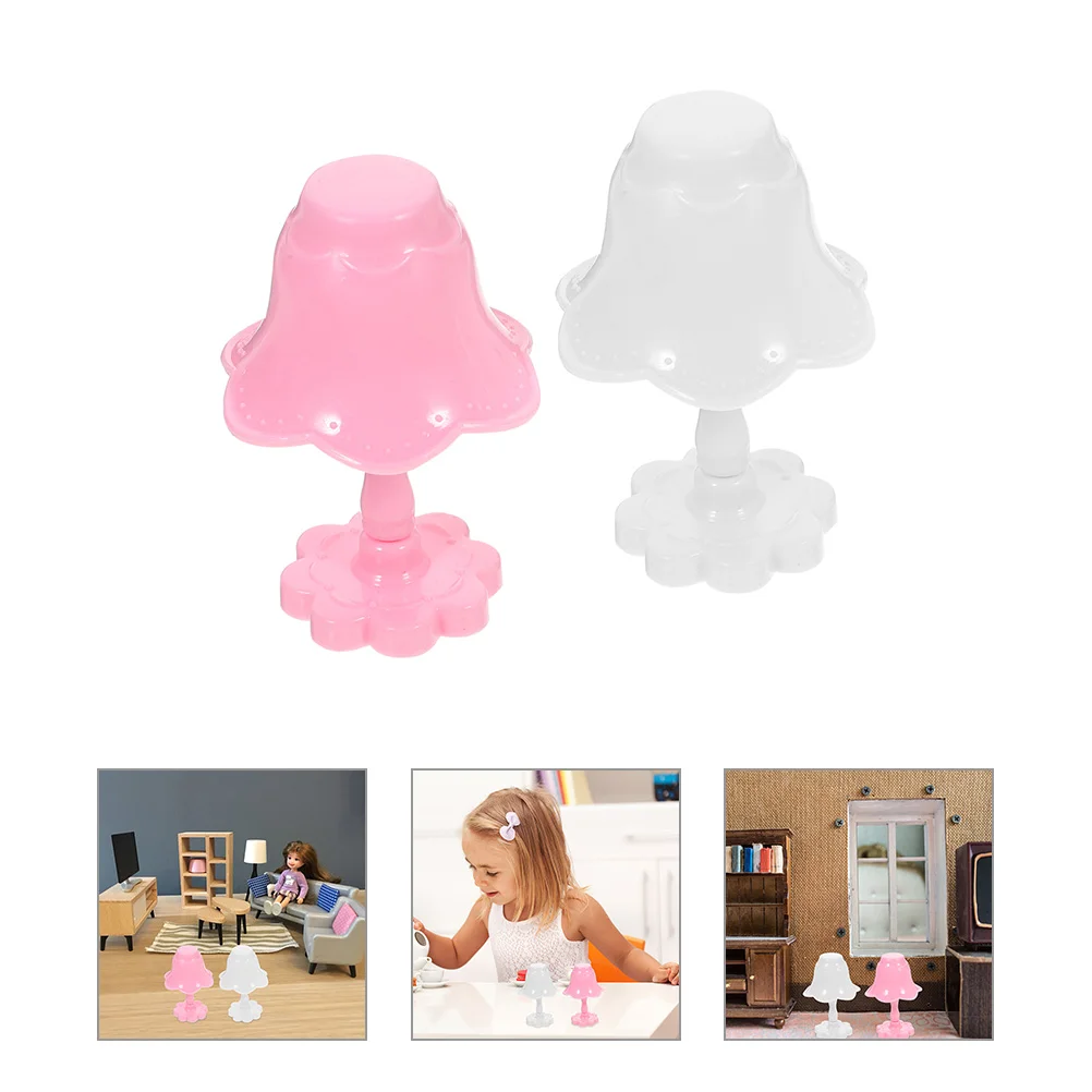 

12 Pcs Toy Mini Ornaments Child Miniature Toys Kid Pretend Light Abs Plastic Table for Tiny House