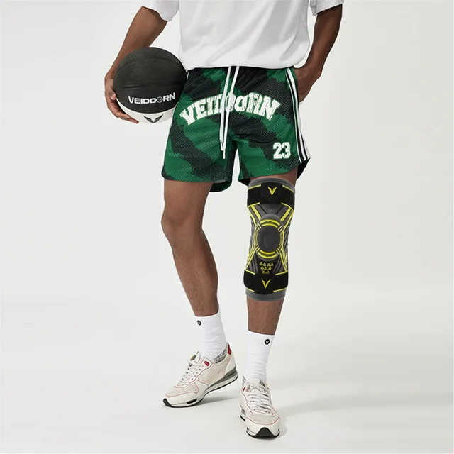 1PC Men Compression Crossfit Rodilleras with Side Stabilizers Silicone Gel Knee Support Patella Pad 5
