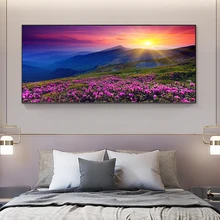 

New 5d Diamond Painting Kit Full Drill Diy Flowers on The Cloud Tranquil Scenery Diamond Painting Cross Stitch Art Home Decor