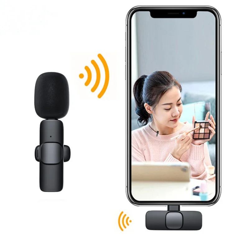 Wireless Collar Clip Microphone 1 To 2 Mouthpiece One Drag Phone Live Streaming Equipment Bluetooth Sound Recording