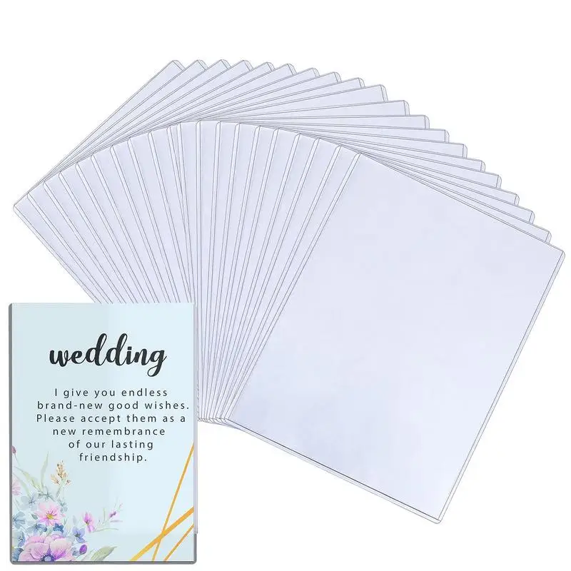 

Rigid Print Protectors 8.5 X 11inch Rigid Photo Sleeve Document Holder 20PCS Transparent Photo Sleeve Document Holder Clear