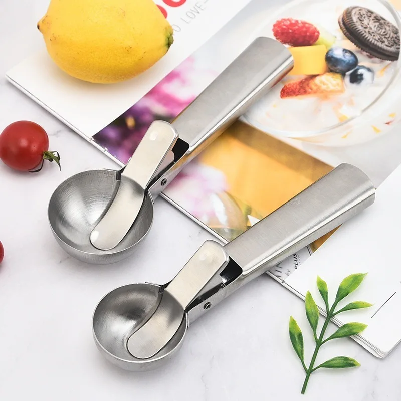 Ice Cream Scoop Stainless Steel Dual Purpose Ice Cream Scoop Ice Cream Scoop Ball Scooper Multifunctional Scooper Fruit Scoo