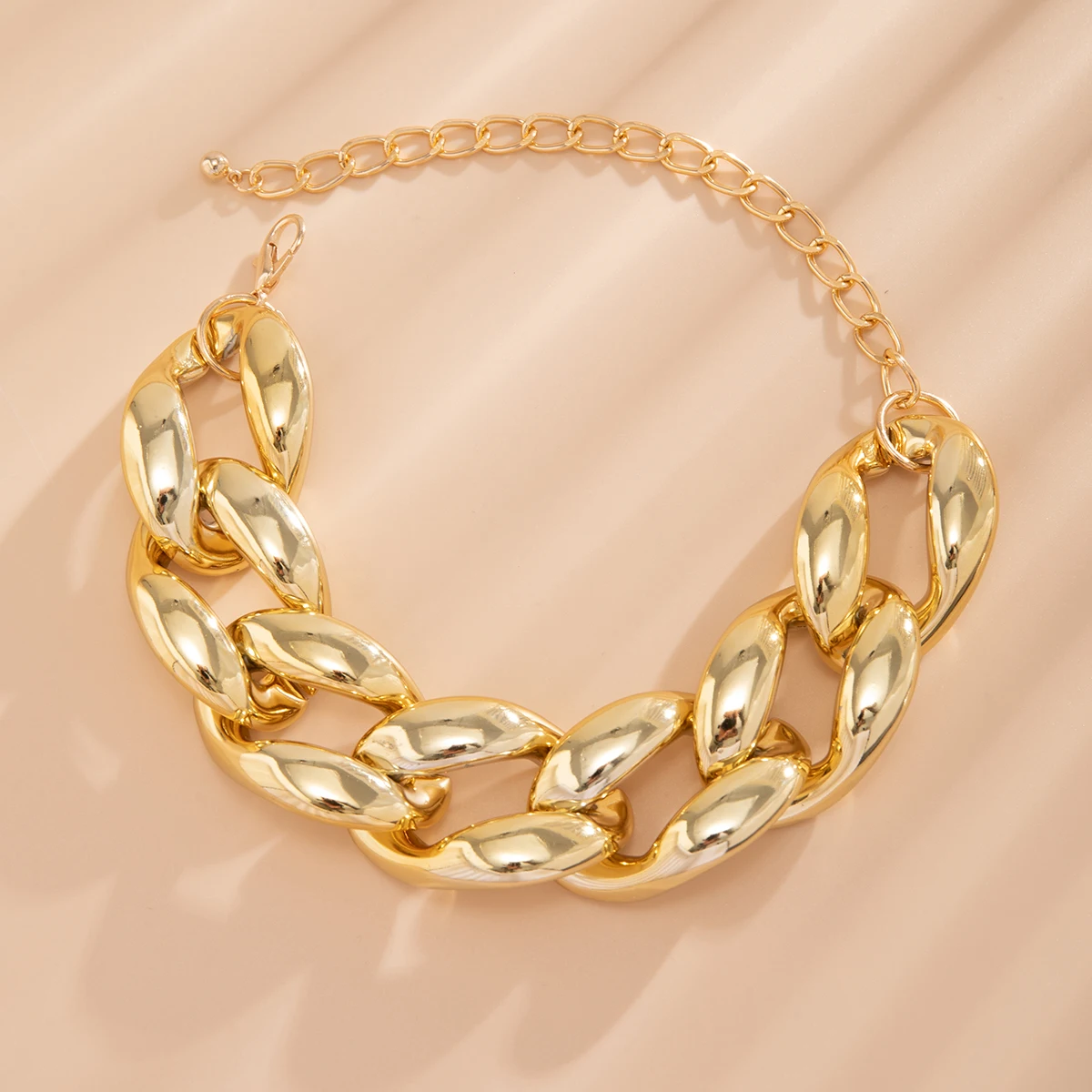 Bold Chunky Chain Choker Necklace for Women - Trendy Statement Fashion Jewelry Accessory