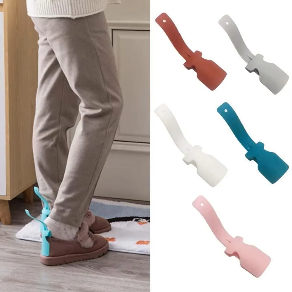 Winter Plastic Professional Short Shoehorn Durable Anti-Slip Shoe Horn Flexible Sturdy Slip Lifter Shoes Tools