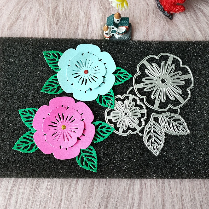 

New Flower metal cutting die Flowers mould scrapbook decoration embossed photo album decoration card making DIY handicrafts
