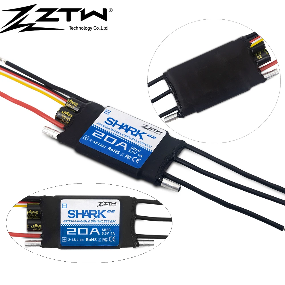 Achetez ESC 20A-100A 2-6S pour drone FPV, contrôleur moteur haute performance avec câbles de batterie et moteur.