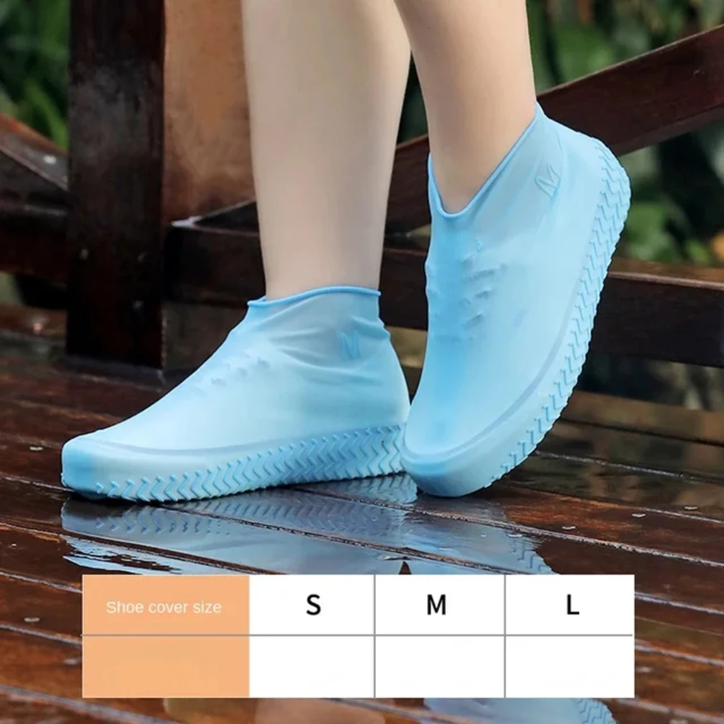 Waterproof Reusable Silicone Rain Boot Covers - Outdoor Overshoes 1 Pair