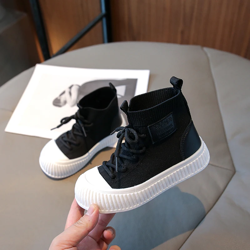 

Children High-top Casual Canvas Shoes Toddler Boys Gilrs Sneakers Kids Sport Shoes 6-12Y Dance Shoes Spring & Autumn Board Shoes