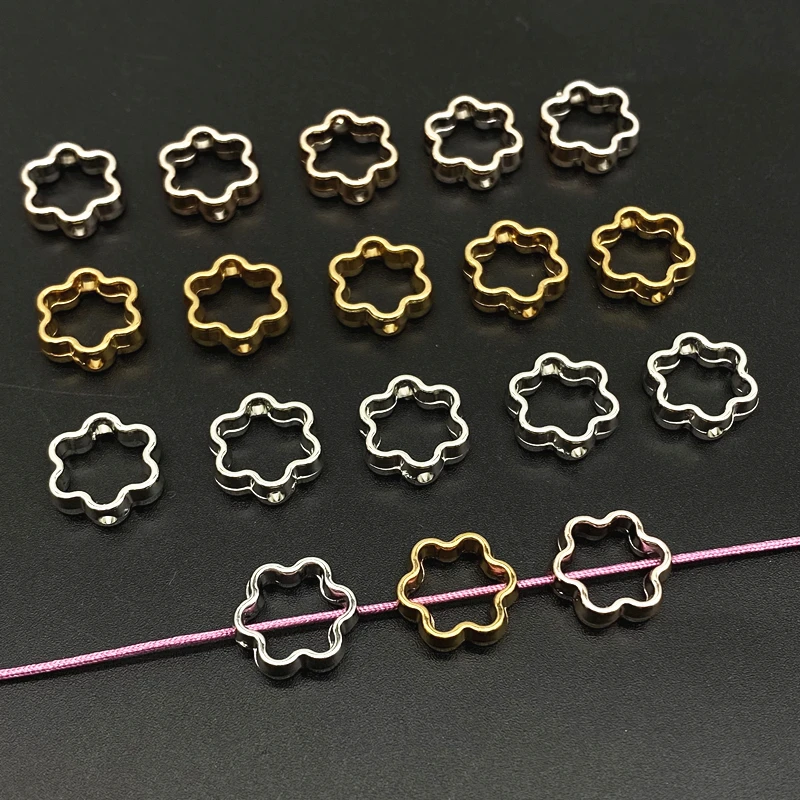 Spacer Beads 20pcs/lot Love Heart Hollow Gold Color Silver CCB Loose Spacer Beads for Jewelry Making DIY Necklace Bracelet
