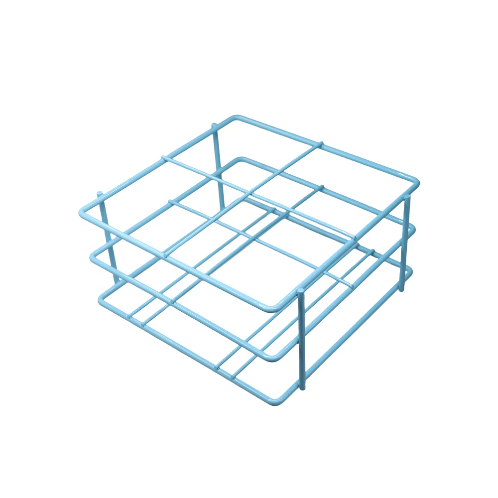 Stainless Steel Rack Professional Centrifuge Tube Holder For 500ml Blue SUS Wire Stand For Test Tube Hole Diam. 97mm 4 Holes