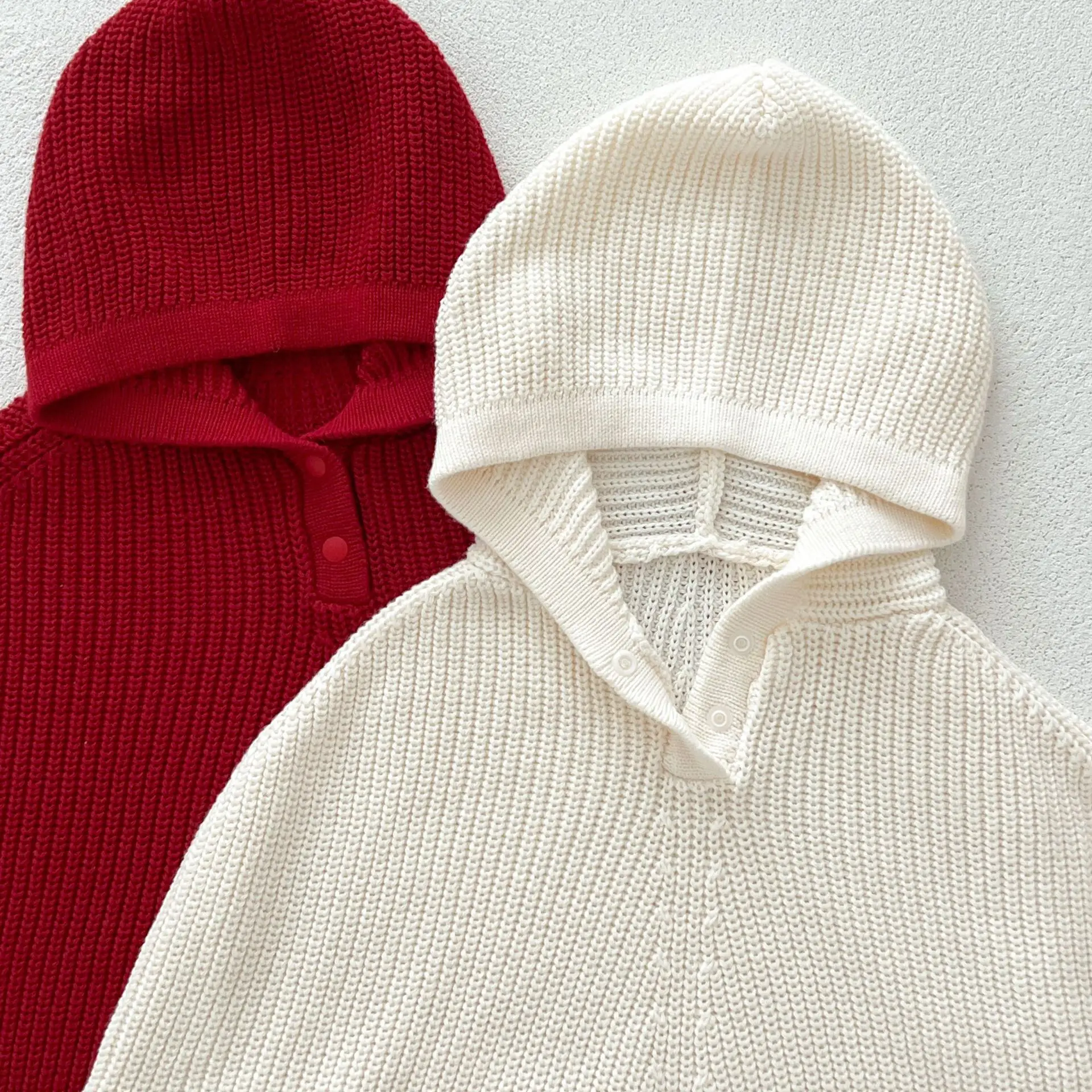 Autumn Newborn Infant Baby Boy Girls Knit Pullover Cloak Hooded Sweet Cute Sweater Kids Fashion Baby Clothing
