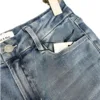 A 2024 Early Spring New FD Same Light Blue High Waist Micro Flared Feet Opening Slim Fit Denim Women's Pants FD389 5
