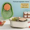 Fruit Cleaner Efficient Fruit Vegetable Washer with Capacity Spinner Bowl Detachable Brush Drain Basket for Easy High-quality 3