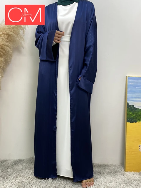 Ramadan Abaya Dubai Luxury Fashion Satin Kimono Muslim For Women Modest Robe Kebaya Caftan Marocain Femme Islam Kaftan Dress
