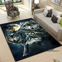 Wolf art Carpets and Rug 3D printing animal Carpet Floor Mat Living Room Bedroom Large Area Soft Carpet Kids Room Rug 2