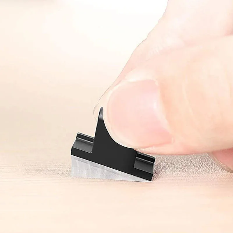 10/30/60pcs Cable Organizer Clips Cable Management Wire Manager Cord Holder Charging Data Line Bobbin Winder Wall Mounted Hook