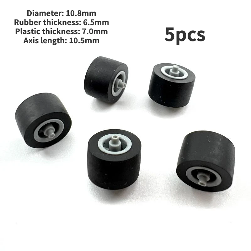 5pcs 10.8mm Rubber Pinch Roller Belt Pulley For Audio Player Tape