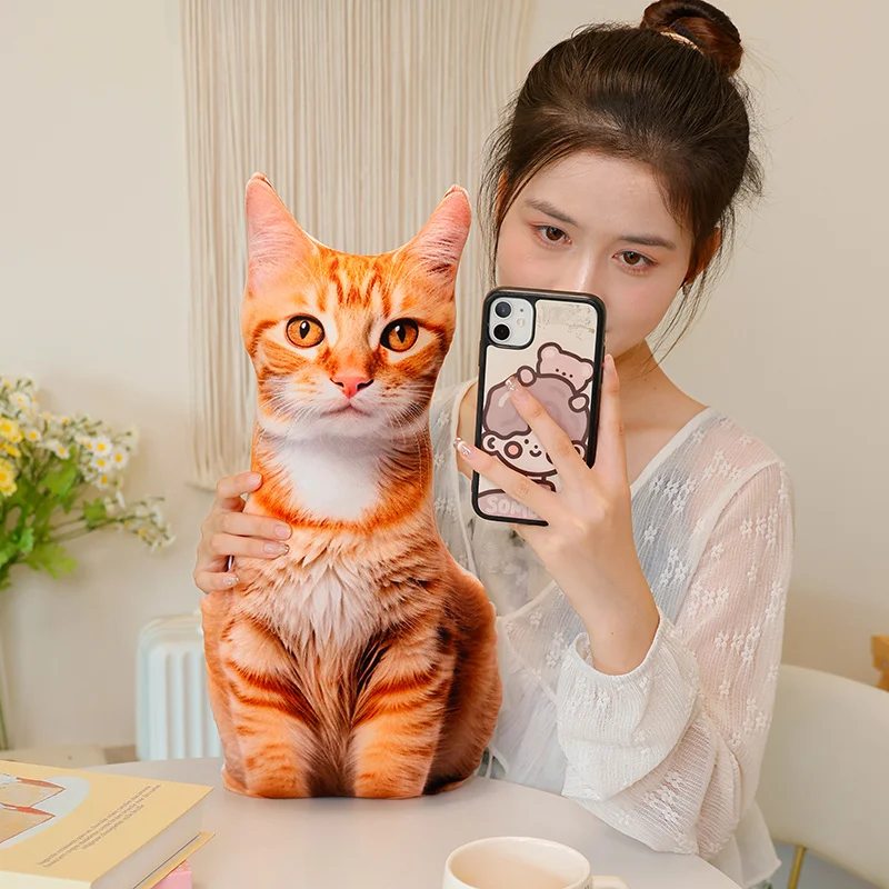 Soft Cartoon Cat Plush Toy Stuffed Kawaii Animal Cushion